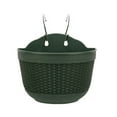 thumbnail image 1 of Wall Hanging Planters Railing Hanging Planters Plastic Plants Pot Wall Mounted Hanging Basket Fence Flower Pots Plants Container with Hooks 1pc, 1 of 9