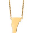 thumbnail image 1 of Ss/Gold Plated Sterling Silver/Gold-Plated Vermont State Necklace Made In United States xna706gp-vt, 1 of 5
