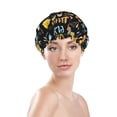 thumbnail image 2 of Basketball A Shower Cap, Reusable Bath Hair Hat for all Hair Lengths Hair Cover with Elastic Band Double Waterproof Layers Bathing Hat, 2 of 5