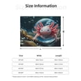 thumbnail image 5 of Fuzoiu Bubbles Axolotl Fantasy Print Flannel Blanket,Throw Blanket,Flannel Home Decor,Fleece Bed Blankets,Cozy Soft Blanket for Bed, Sofa, Camping, and Travel-40"x30", 5 of 6