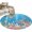 Sky Blue, variant on Blue Turtle Coastal Round Area Rug 3.3Ft Washable Circle Rugs for Dining Room Table, Nautical Summer Beach Coral Octopus Jellyfish Non-Slip Carpet Floor Mats Indoor Outdoor Carpet Runner Home Decor