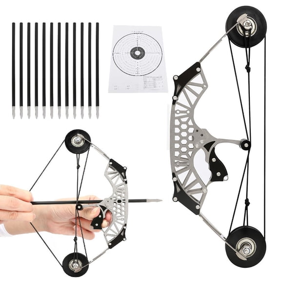 AMEYXGS Archery 8.6" Mini Compound Bow Set Arrows Kid Toy Children Gift Target Shooting