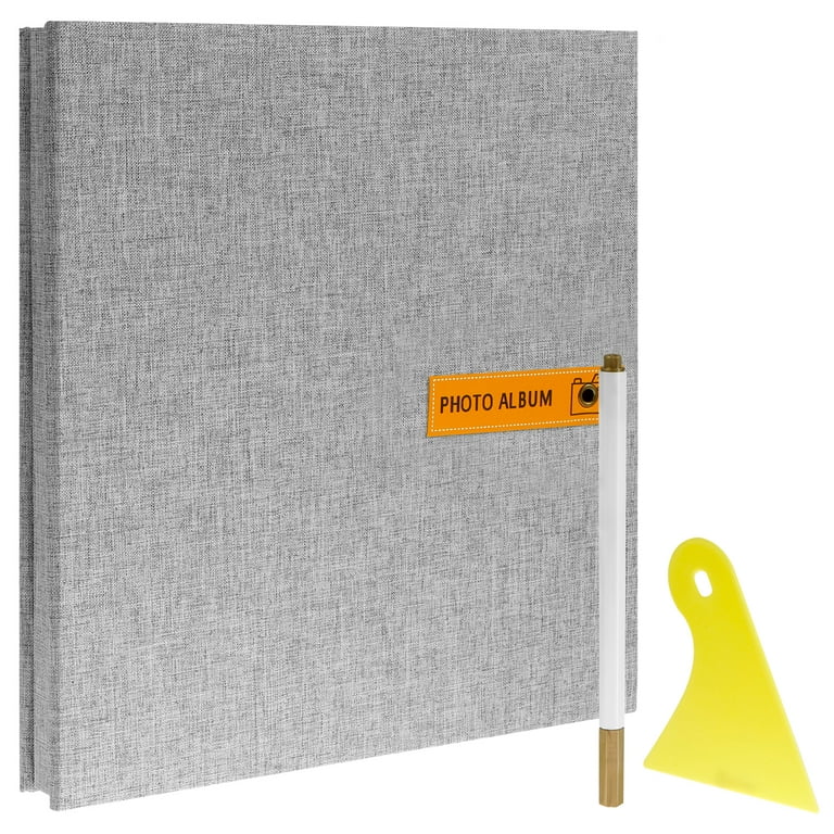 Self-Adhesive Photo Album, Leather Cover Self-Stick 60 Pages, Magnetic  Scrapb