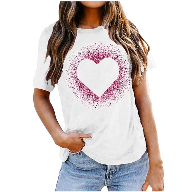 Birdeem T-Shirt Blouse à Manches Courtes à Col Rond Imprimé pour Femmes, Coupe Ample