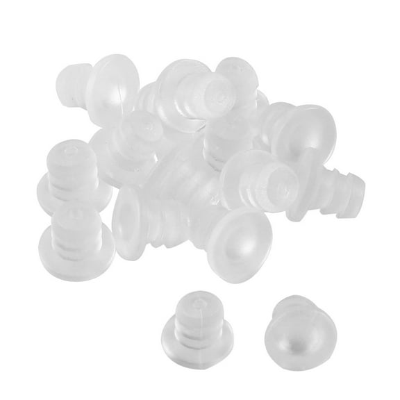 Unique Bargains 16Pcs 5mm Clear Soft Stem Bumpers Glide, Patio Outdoor Furniture Glass Table Top Embedded