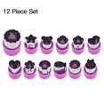 thumbnail image 1 of Kitchen 12pcs Stainless Steel Biscuite Mold Vegetable Shape sculpture Tools with Detachable Plastic Shell Purple, 1 of 9