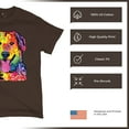 thumbnail image 4 of Tee Hunt Dean Russo Cute Neon Dog T-Shirt Adopt A Pet Colorful Pet Men's Tee, Brown, 3X-Large, 4 of 5
