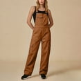 thumbnail image 4 of Tqcoqu Womens Wide Leg Jumpsuits Adjustable Strap Casual Loose Fit with Pockets,Coffee,Women's S-XXL, 4 of 9