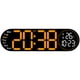 thumbnail image 4 of Gran reloj digital de pared, pantalla LED electrónica con fecha, día, temperatura y humedad, luz nocturna moderna con cambio de color y mando a distancia, 42 x 15 x 4 cm para salón, 4 of 5