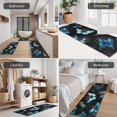 thumbnail image 5 of Black Blue Butterfly Dandelion Pattern Kitchen Rugs Sets Of 3,Kitchen Runner Rugs Non Skid Washable,Decorative Kitchen Floor Mats for Kitchen,Sink,Laundry,17"x30"+ 17"x47" + 17"x59", 5 of 6