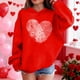 thumbnail image 3 of Sudadera con capucha y estampado de corazón de San Valentín, sudadera de manga larga para niños y niñas, chaqueta para niñas de talla mediana y grande., 3 of 7
