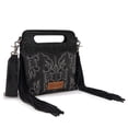 thumbnail image 5 of Wrangler Top Handle Bag for Women Embroidered Fringe Western Crossbody Purse, Black, 5 of 7