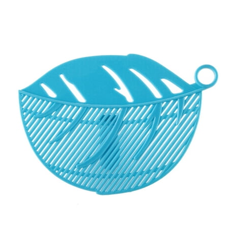 

Sink Strainer 1PC Durable Clean Leaf Shape Rice Wash Sieve Cleaning Gadget Kitchen Clips Blue Filter Rack