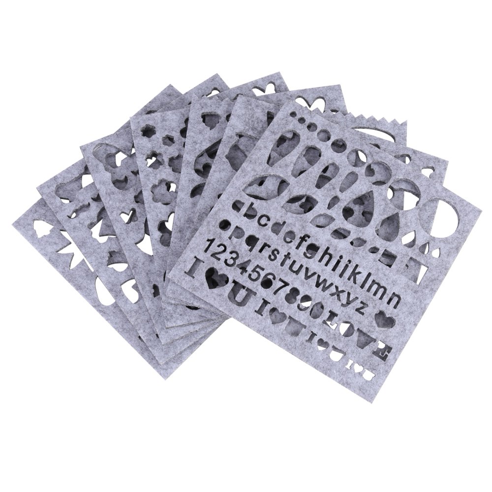 Tebru Felting Mold, 7pcs/set DIY Needle Felting Applique Mold Felt