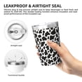 thumbnail image 5 of 12oz Conical Thermal Insulation Cup 4.9×3.2in With Straw No Odor Insulation Effect Is Good For Party Camping Picnic Travel Black White Cow Print, 5 of 7