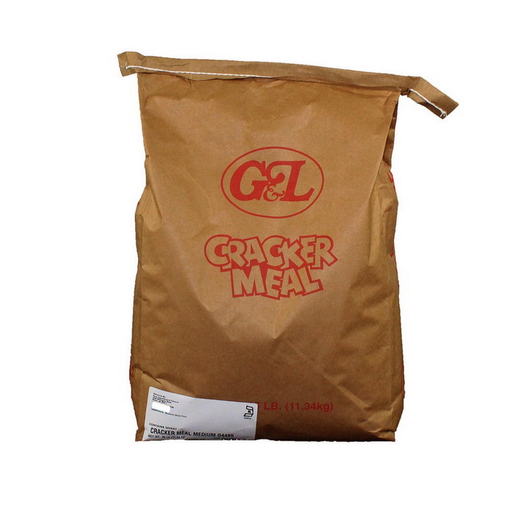 (Price/case)G&L Medium Cracker Meal Breading 25 Pounds 1 Per Case