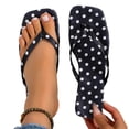 thumbnail image 4 of CHUMUD Womens Indoor and Outdoor Polka Dot Flip-Flop Sandals, Casual Flat Thong Slippers, Lightweight Summer Beach Sandals, 4 of 7