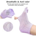 thumbnail image 5 of AMITOFO Women's Toe Socks Summer Cotton Mesh Breathable Running Five Finger Low Cut Ankle Socks,5 Pairs, 5 of 8