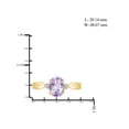 thumbnail image 2 of JewelersClub Pink Amethyst Ring Birthstone Jewelry – 1.00 Carat Pink Amethyst 14K Gold Plated Silver Ring Jewelry with White Diamond Accent – Gemstone Rings with Hypoallergenic 14K Gold Plated Silver, 2 of 4