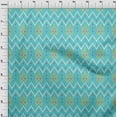thumbnail image 3 of oneOone Polyester Lycra Fabric Paisley & Chevron Ikat Print Fabric BTY 56 Inch Wide, 3 of 4