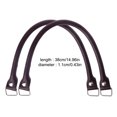 thumbnail image 2 of Qarigey 2 piezas de correas de bolso de cuero, asas de bolso, cinturón para accesorios para principiantes Bolsas de mensajero y de hombro Marrón, 2 of 6