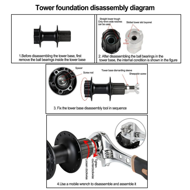 Bicycle Repair Hub Tower Base Removal Tool Bicycle Mountain Bike Accessories