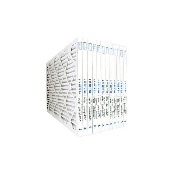 United Filter 16x25x1 MERV 13 Pleated HVAC AC Furnace Air Filters (12 Pack)