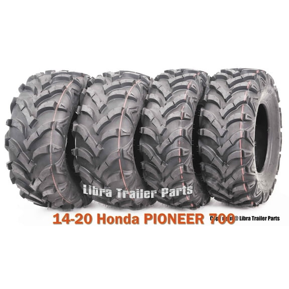 25X8X12 & 25X10X12 Set 4 ATV Solid Mud Tires fit 14-20 Honda PIONEER 700
