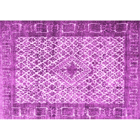 Ahgly Company Indoor Rectangle Persian Pink Traditional Area Rugs, 7' x 9'