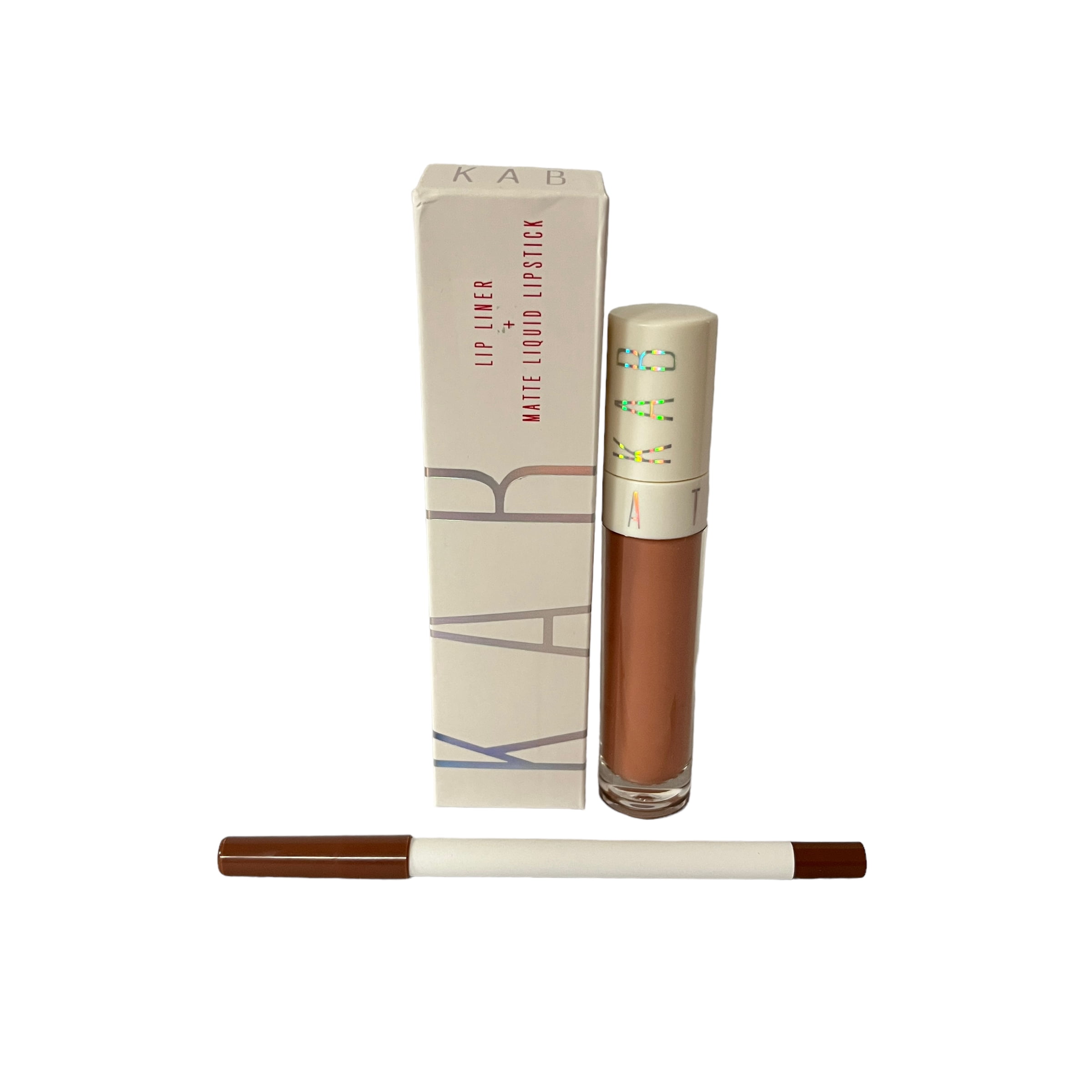 KAB Cosmetics Lip Liner + Matte Liquid Lipstick Set Twisted