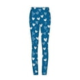 thumbnail image 4 of Homenesgenics Up to 50% off Women's Valentine's Day Printed Stretch Leggings Yoga Casual Pants Blue XXL, 4 of 5