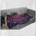 thumbnail image 6 of Zodiac Soft Flannel Fleece Blanket, Colorful Circle Regarding the Position of Celestial Bodies Place of Birth Theme Design, Cozy Plush for Indoor and Outdoor Use, 60" x 80", Purple, by Ambesonne, 6 of 6
