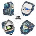 thumbnail image 5 of FORMRS Mini Backpack Purse for Women Quilted Travel Daypack Casual Shoulder Bag, Blue Planet, 5 of 7