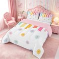 thumbnail image 3 of Manfei Colorful Rainbow King Size Comforter Sets 3pcs,Floral Daisy Comforters King Size,1 Comforter and 2 Pillowcases,Reversible, 3 of 6