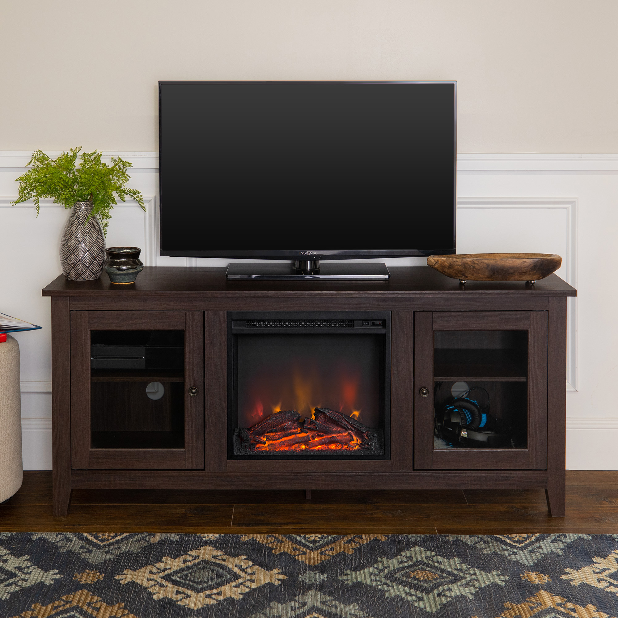 Walker Edison Fireplace Tv Stand For Tvs Up To 60 Espresso Walmart Walmart Walker Edison Fireplace Tv Stand For Tvs Up To 60 Espresso Walmart Walmart