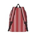 thumbnail image 2 of Rateoe Stripes Red White Pattern Canvas College Laptop Backpack,Travel Daypack,Durable Rucksack Travel Notebook Bag School Backpack Book Bag for Men Women-Medium, 2 of 7