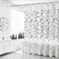 thumbnail image 1 of Cortinas de Ducha, Cortina para baño, Cortinas de Tela Gruesa Impermeable, Cortina de baño de Tela Impermeable y Resistente al Moho - 180 x 200 cm (Adoquín) Adokin JM, 1 of 5