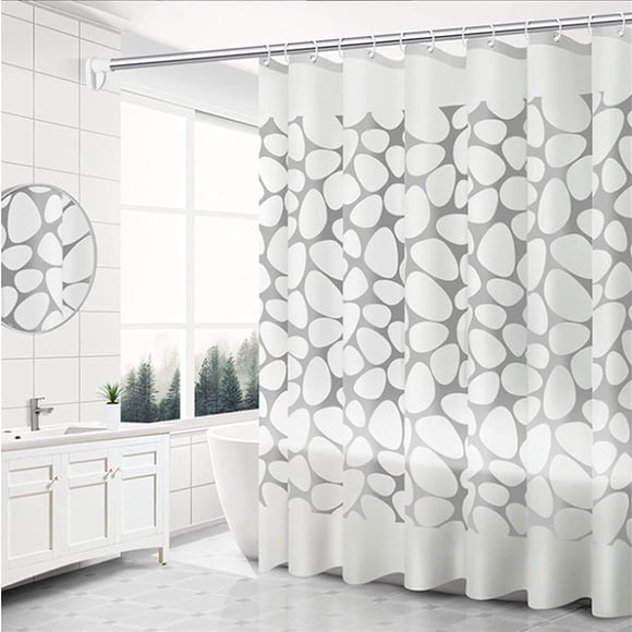 Cortinas de ducha, cortinas de baño, cortinas de tela gruesa impermeable, cortina de baño impermeable y resistente al moho - 180 x 200 cm (pavé)