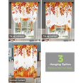 thumbnail image 4 of Burnt Orange Fall Tie Up Curtains for Kitchen Bathroom Bedroom Windows 45 Inch Length, Watercolor Maple Leaf Pumpkins Thanksgiving Balloon Drape Curtains Shade Rod Pocket Curtain Panel, 34"x45", 4 of 7