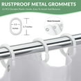 thumbnail image 2 of White Fabric Shower Curtain Liner & Hooks, MAZBFF 72 "x72" Polyester Fabric Waterproof Mildew Resistant Shower Curtain & Hooks 12pcs, 2 of 6