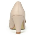 thumbnail image 4 of Journee Womens Windy Round Toe Block Heel Mary Jane Pumps, Widths Available, 4 of 9