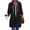 Black, variant on Women's Long Hooded Cardigan Coat Lightweight Long Sleeve Drawstring Hoodies Relaxed Casual Solid Color Duster Jacket with Pockets M