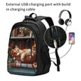 thumbnail image 2 of Balery Cat Asleep Among Flowers Mochila con carga USB para hombre y mujer - Mochila impermeable y antirrobo para portátil con puerto USB para viajes, trabajo, estudios y universidad, 2 of 7