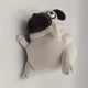 thumbnail image 5 of Adorable y feo perro carlino de peluche - Divertida escultura de arena de tela para Navidad, Halloween, Acción de Gracias, regalo único, 5 of 5