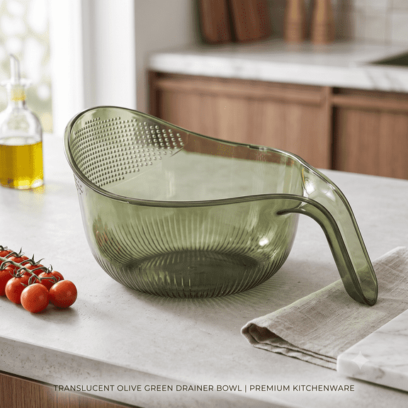 Multifunctional Fruit and Rice Washing Bowl,Aesthetic Multifunctional Rice Strainer with Handle Aesthetic Strainer with Handle,Kitchen Colander for Vegetables Rice Pasta and Cheese