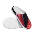 thumbnail image 3 of Fotbe Closeup Red Flamingo Portrait Pattern Women's Fuzzy Curly Fur Memory Foam Loafer Slippers Indoor Outdoor Slippers Winter Home Shoes-35/36, 3 of 7