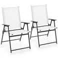 thumbnail image 1 of Gymax 2-Piece Patio Folding Chairs High Back Dining Chair Set w/ Weather-resistant Fabric, 1 of 8