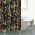 thumbnail image 4 of Brown Green Camo Leaves Branches Pattern Shower Curtain 72"x84" ,Bathroom Decorative Shower Curtains Set with 12 Hooks,Modern Waterproof Washable Shower Curtain, 4 of 6