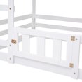 thumbnail image 5 of [Luckynote]Twin over Twin House Bunk Bed with Fence and Door, White, 5 of 10