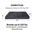 thumbnail image 4 of FurHaven Pet Products Snuggle Terry & Suede Deluxe Orthopedic Pet Bed for Dogs & Cats - Gray, Jumbo Plus, 4 of 12